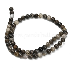 Colliers de perles d'agate volcanique naturelle&nbsp;X-G-G305-A01-6mm