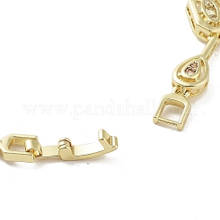 Messing micro pave Zirkonia Kette Halsketten&nbsp;NJEW-L170-11G-02