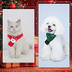 2 sciarpa natalizia in poliestere per animali domestici&nbsp;AJEW-GF0012-46A