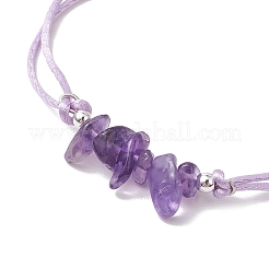 Bracciali intrecciati regolabili con pietre preziose naturali e sintetiche per le donne&nbsp;BJEW-JB11531