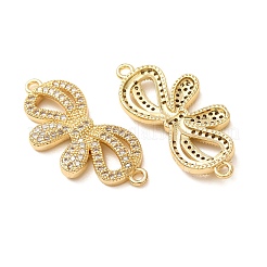 Ciondoli connettore in ottone con micro pavé di zirconi chiari&nbsp;CU-CBA4579-21G