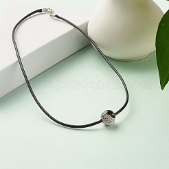 Umweltfreundliche koreanische gewachste Polyester-Kordelhalsketten&nbsp;NJEW-JN03783