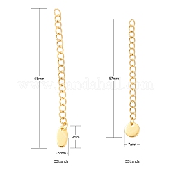 6 rallonge de chaîne en acier inoxydable 304 de 2 styles&nbsp;STAS-FS0001-17G