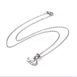 Collier avec pendentif éléphant en acier inoxydable 304 anti-ternissement pour femme&nbsp;STAS-E154-26P