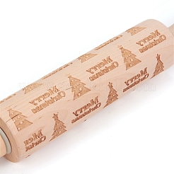 Rouleaux à pâtisserie en bois pour sapin de Noël&nbsp;DIY-E034-10A