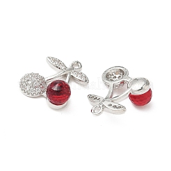 Pendentifs en laiton et verre micro pavés de zircones cubiques&nbsp;KK-S532-07P