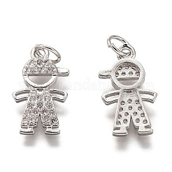 Pendenti in zirconi cubici trasparenti in micro pavè di ottone&nbsp;LS-ZIRC-C020-36P