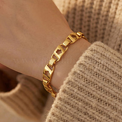 Gliederkettenarmbänder aus 304 Edelstahl für Damen&nbsp;WG149F2-01