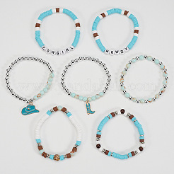 Bracelet extensible style western cowboy en pâte polymère&nbsp;FS-WG1C237-02