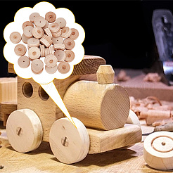 36 jouet à roues en bois brut&nbsp;AJEW-DR0001-53