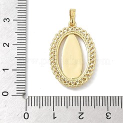 Pendenti in zirconi cubici trasparenti in micro pavè di ottone&nbsp;KK-G548-16G