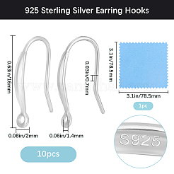 10 pz 925 ganci per orecchini in argento sterling&nbsp;STER-BBC0007-11