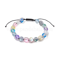 Braccialetti con perline rotonde di pietra di luna sintetica&nbsp;BJEW-TA00636