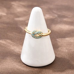 Bagues en laiton avec zircone cubique de micro pave&nbsp;RJEW-C153-01G