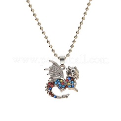 Legierung bunte Strass Anhänger Halsketten für Kinder&nbsp;FS-WG8D677-06
