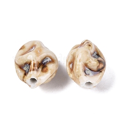 Cuentas arrugadas de porcelana vintage hechas a mano&nbsp;PORC-Q006-09B