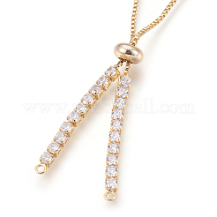 Verstellbare Messing micro pave Zirkonia Kette Armband machen&nbsp;KK-O106-50G