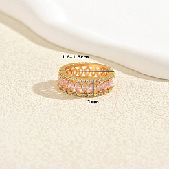 Fingerringe aus Messing mit Zirkonia-Pavé für Damen&nbsp;ZJ2807-2