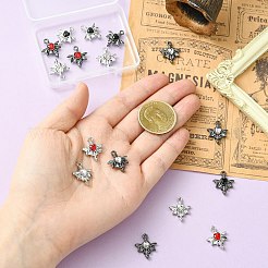 16 pièces pendentifs en alliage de 8 couleurs avec strass&nbsp;RB-CJ0001-11