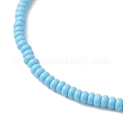 Pulseras elásticas de cuentas de vidrio y piedras preciosas naturales/sintéticas para mujer&nbsp;BJEW-MZ00310