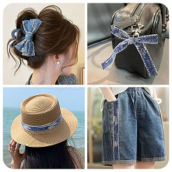 Rubans en jean en polyester&nbsp;OCOR-TAC0015-28B
