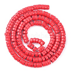 Filo di perline turchesi sintetici&nbsp;TURQ-G110-4x2mm-01
