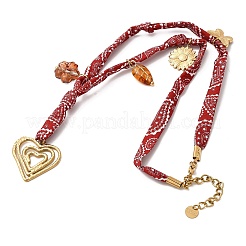 Collane con cordino in poliestere stampato per donna&nbsp;NJEW-A063-07G