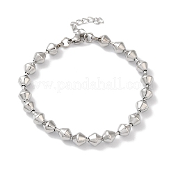Bracciali con perline bicono in acciaio inossidabile 304 anti-ossidazione per le donne&nbsp;BJEW-B092-03P