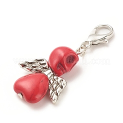 Decorazioni pendenti in turchese sintetico tinto&nbsp;HJEW-JM00672-02
