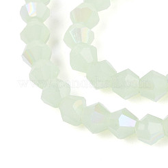 Nachahmung Jade galvanisieren Glasperlen Stränge&nbsp;GLAA-F029-J4mm-D07