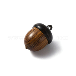 Pendentifs de bijoux de boîte de gland en bois&nbsp;WOOD-WH0027-33B