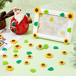 100 Stück 3 Arten undurchsichtige Harz Cabochons&nbsp;RESI-HS0001-07