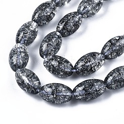 Trasparente perle di vetro crackle fili&nbsp;GLAA-S192-B-010I