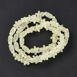 Perles de verre galvanoplastiques plaquées arc-en-ciel&nbsp;GLAA-P005-FR05