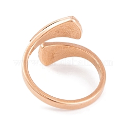 Bague ouverte triangulaire en acier inoxydable 304 pour femme&nbsp;RJEW-C086-19-RG