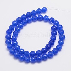 Chapelets de perles en jade de malaisie naturelle et teinte&nbsp;X-G-A146-8mm-A21