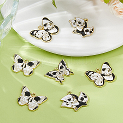 24pcs 4 Arten Halloween-Thema-Legierungs-Emaille-Anhänger&nbsp;ENAM-DC0002-07