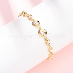 Messing-Gliederkettenarmbänder für Frauen&nbsp;BJEW-D387-03G