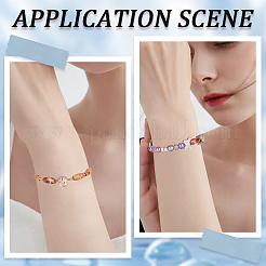 45 Stück 3 Farben minimalistisches Federketten-Stretch-Armband-Set&nbsp;TWIR-SC0001-02