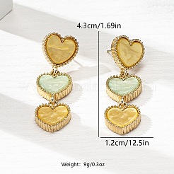 Boucles d'oreilles pendantes en forme de cœur&nbsp;FS-WGEA202-01