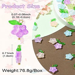 60pcs 6 Farben Glasanhänger&nbsp;PALLOY-CJ00062