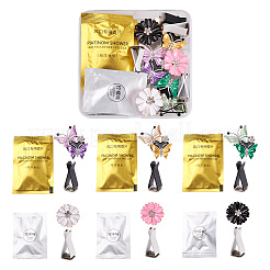 6 Satz 2 Stil Zinklegierung mit Strass Auto Parfüm Dekoration Set&nbsp;DIY-BT0001-24