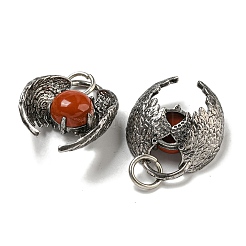 Pendenti in diaspro rosso naturale pipistrello&nbsp;G-F766-03AS-01
