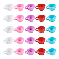 25 tazza da tè in plastica mini in 5 stili&nbsp;DJEW-TA0001-51