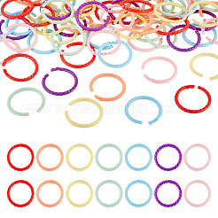 140 Stück 7 Farben Kunststoff gedrehte Loseblatt-Buchbinder-Klappringe&nbsp;FIND-TA0008-27