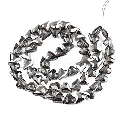 Galvanisieren transparente Glasperlen Stränge&nbsp;EGLA-N002-44-11