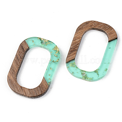 Pendentifs en résine transparente et bois de noyer&nbsp;RESI-S389-031A-B02