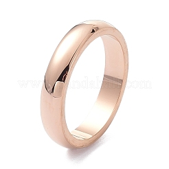 Anello da dito a cupola liscia lucida da 4 mm per ragazze donne&nbsp;RJEW-C012-06E-RG