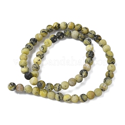 Fili di perle naturali di turchese giallo (diaspro)&nbsp;G-H245-02B