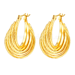 Eleganti orecchini a cerchio irregolari in acciaio inossidabile 304&nbsp;PZ3309